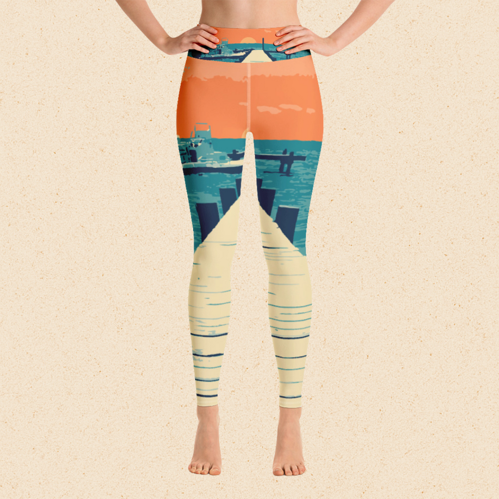 Pier Sunset Yoga Leggings
