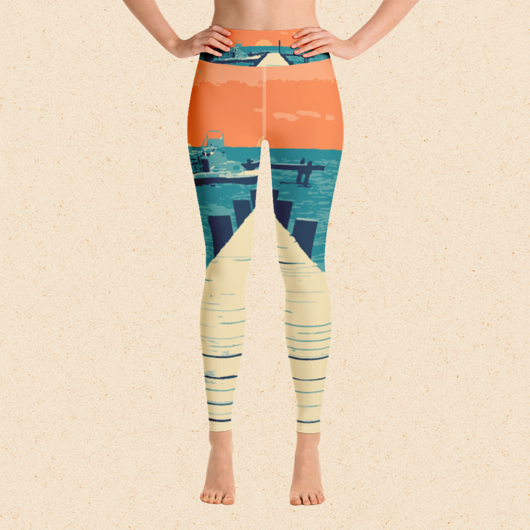 Pier Sunset Yoga Leggings