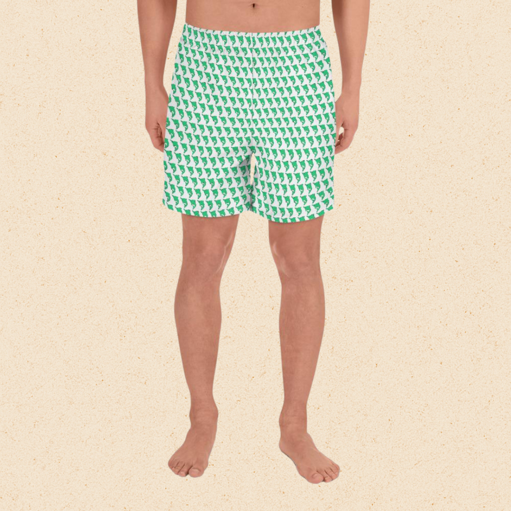 Green Marlin Men's Athletic Long Shorts