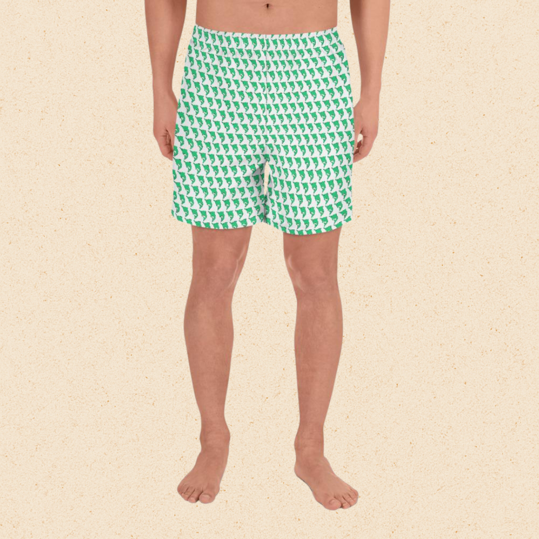 Green Marlin Men's Athletic Long Shorts