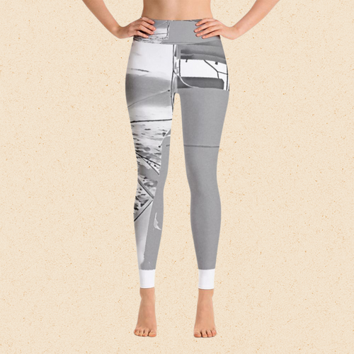 B/W Sunset 1 Yoga Leggings