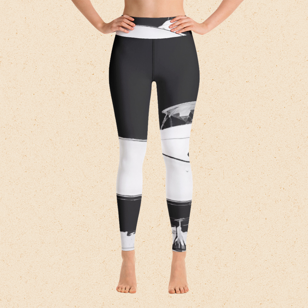 Black House of Boats Yoga Leggings
