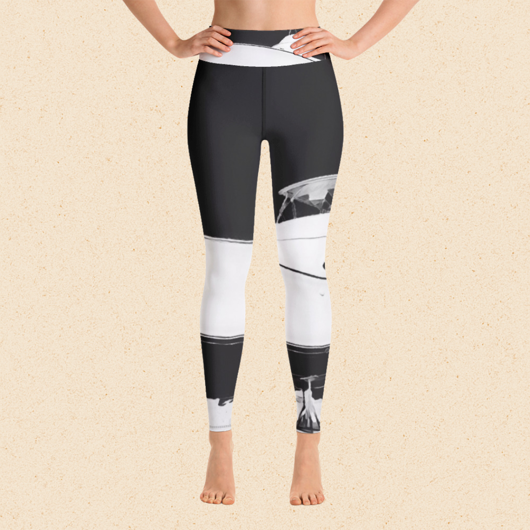 Black House of Boats Yoga Leggings