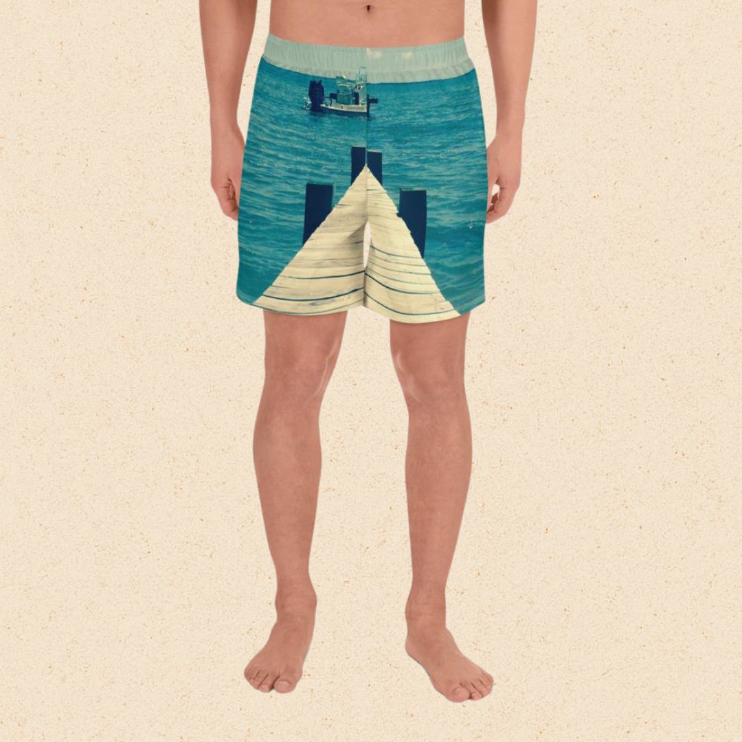 All-Over Print Men's Athletic Long Shorts