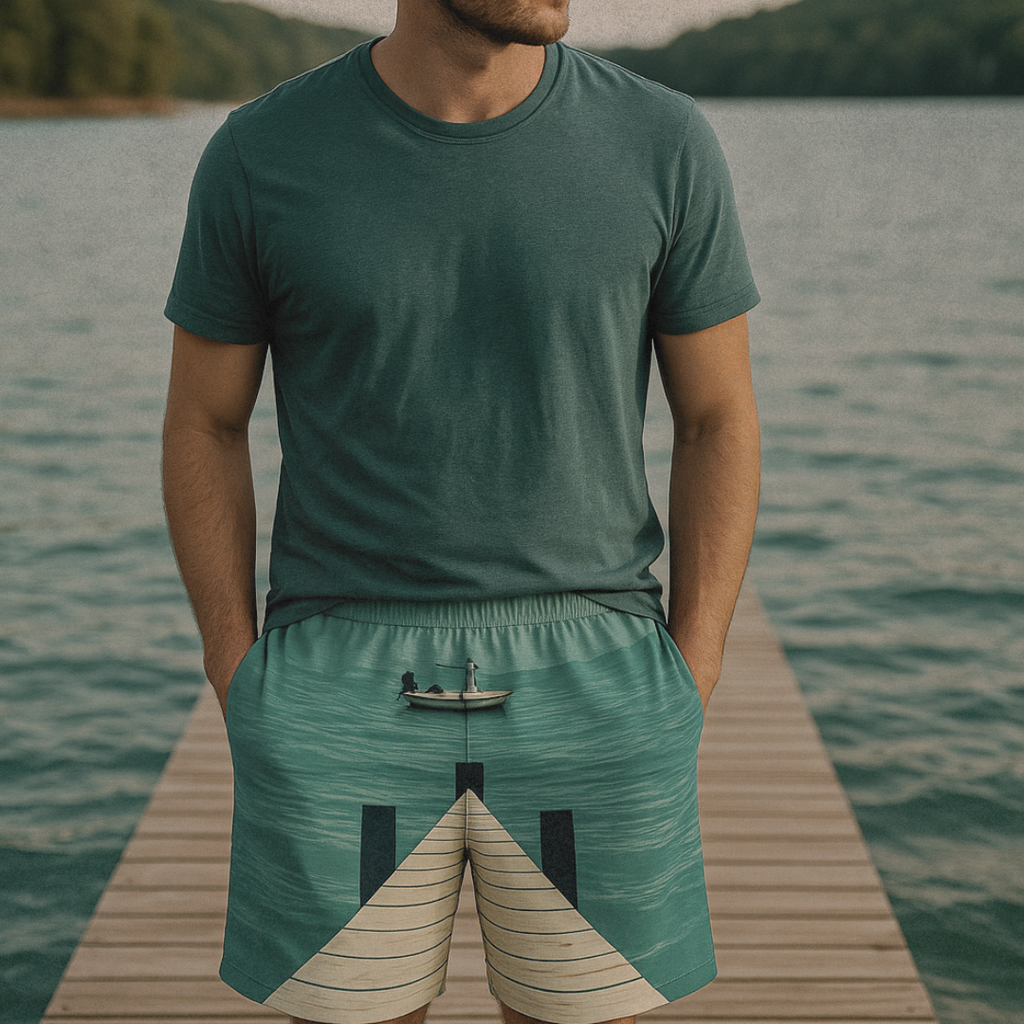 All-Over Print Men's Athletic Long Shorts