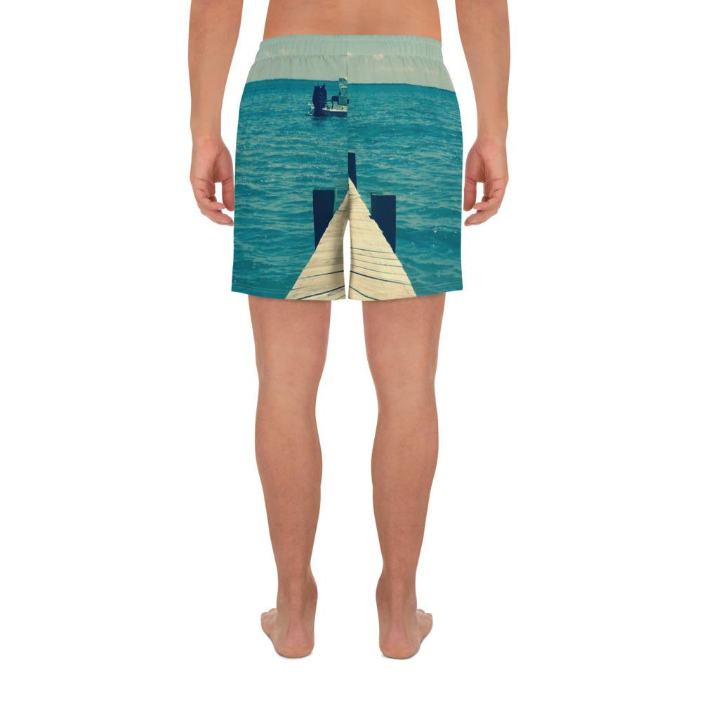 All-Over Print Men's Athletic Long Shorts - Bullzeye Ocean Apparel