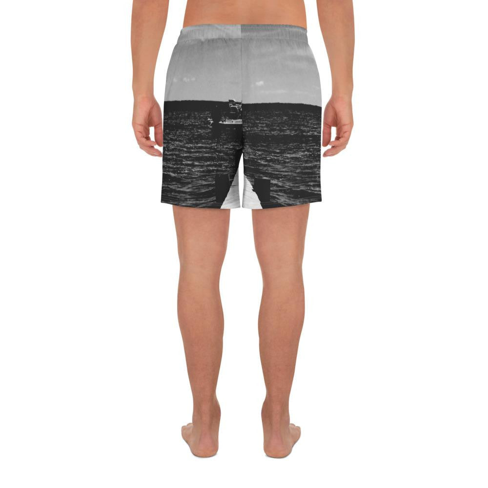 All-Over Print Men's Athletic Long Shorts - Bullzeye Ocean Apparel