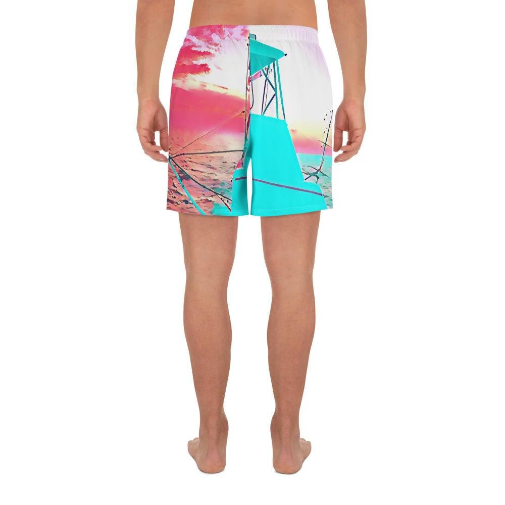 Sunset One Athletic Shorts - Bullzeye Ocean Apparel