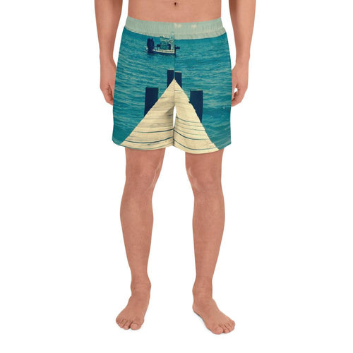 All-Over Print Men's Athletic Long Shorts - Bullzeye Ocean Apparel