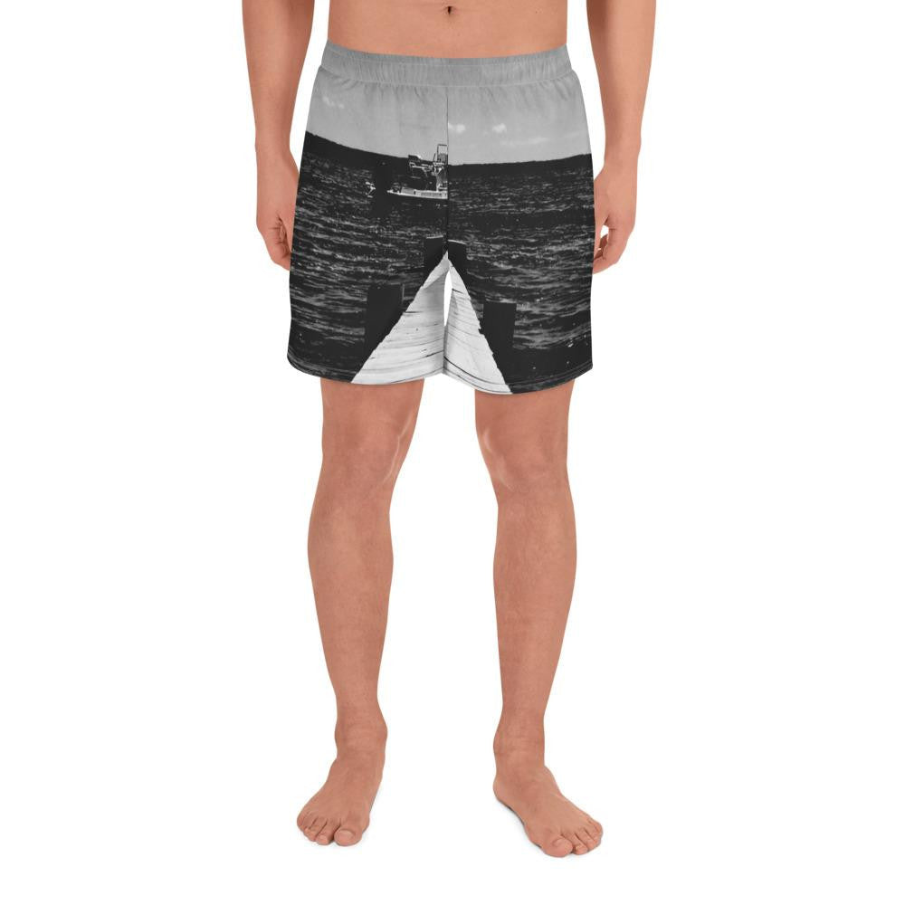 All-Over Print Men's Athletic Long Shorts - Bullzeye Ocean Apparel