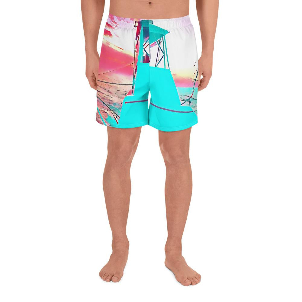 Sunset One Athletic Shorts - Bullzeye Ocean Apparel