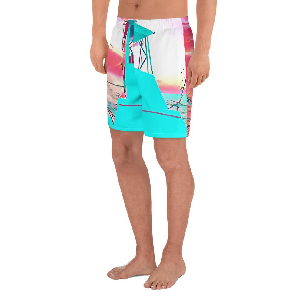 Sunset One Athletic Shorts - Bullzeye Ocean Apparel