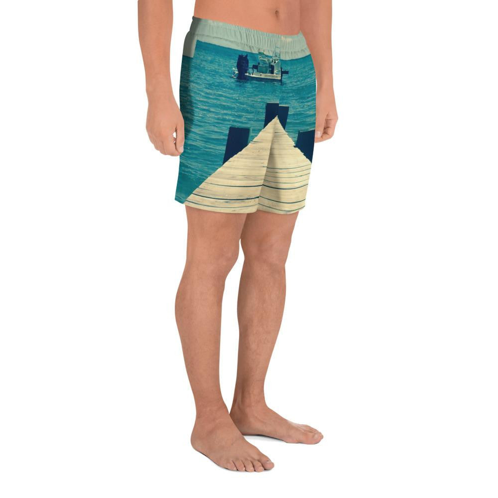 All-Over Print Men's Athletic Long Shorts - Bullzeye Ocean Apparel