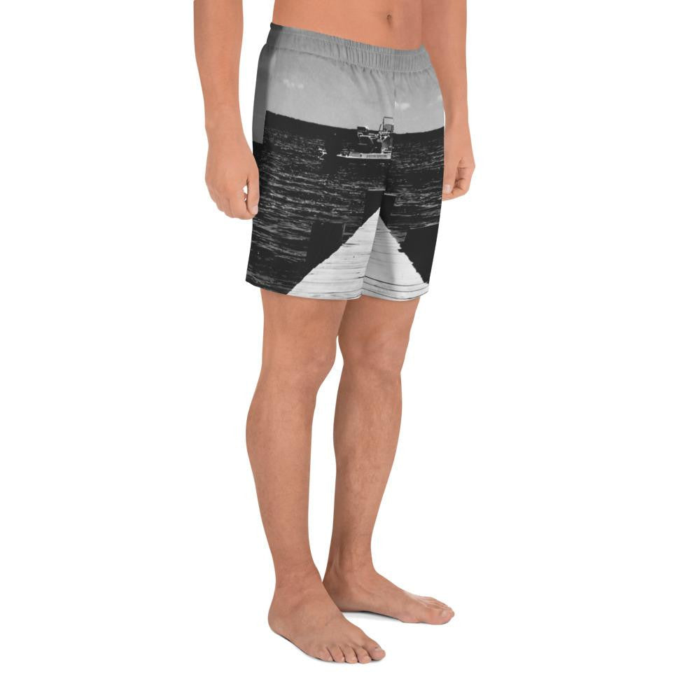 All-Over Print Men's Athletic Long Shorts - Bullzeye Ocean Apparel