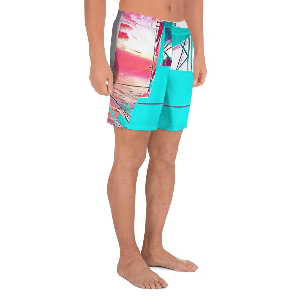 Sunset One Athletic Shorts - Bullzeye Ocean Apparel