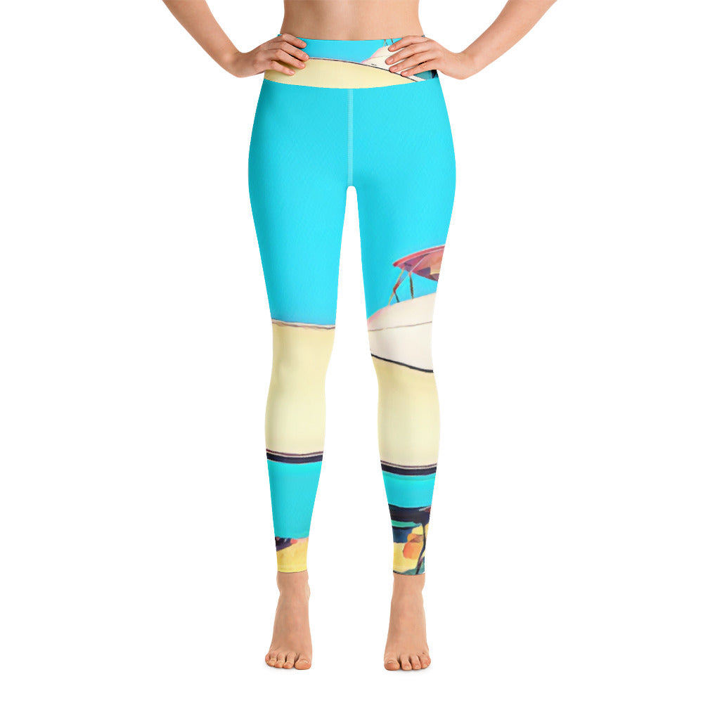 House of Boats yoga leggings - Bullzeye Ocean Apparel