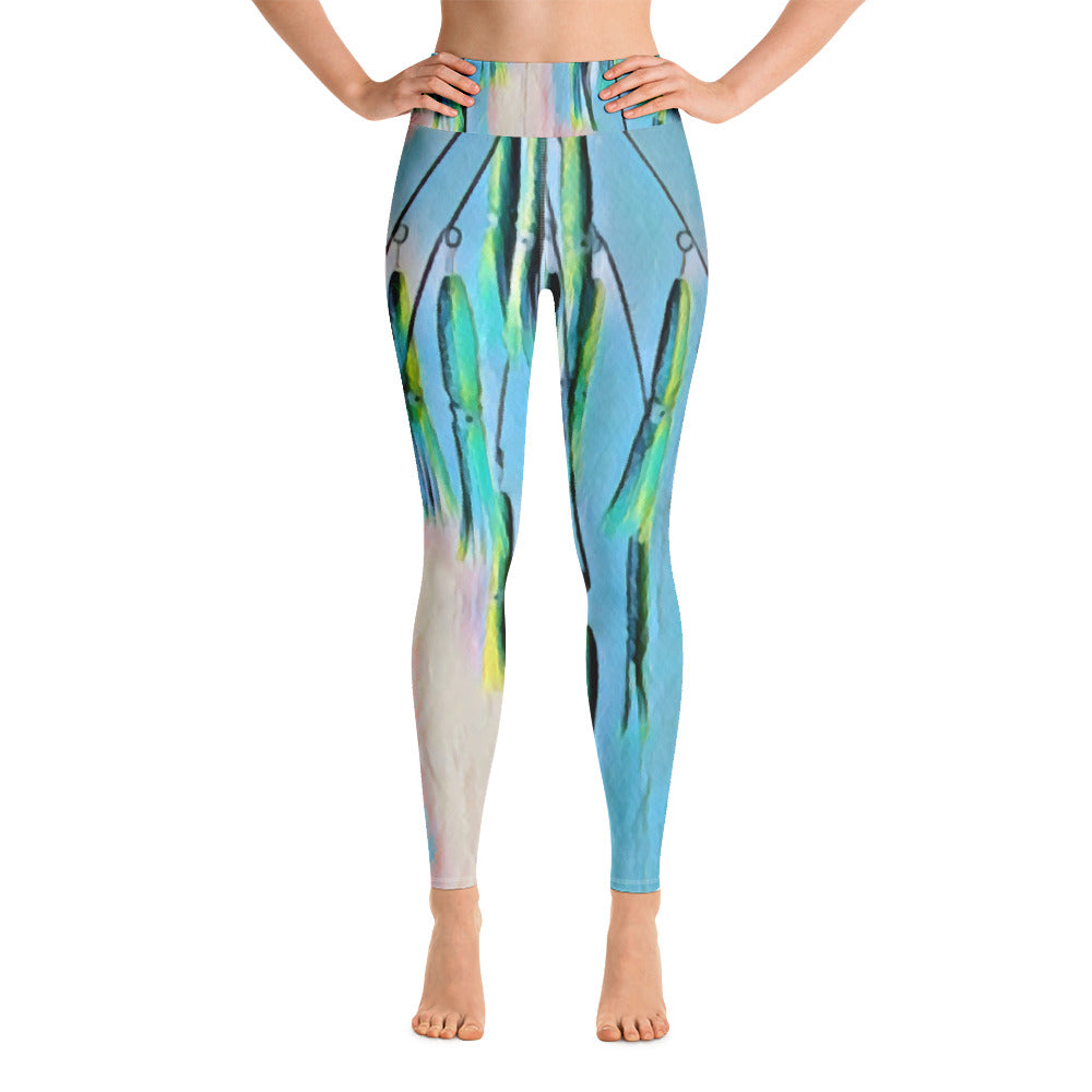 Yoga Leggings Dredge Blue - Bullzeye Ocean Apparel