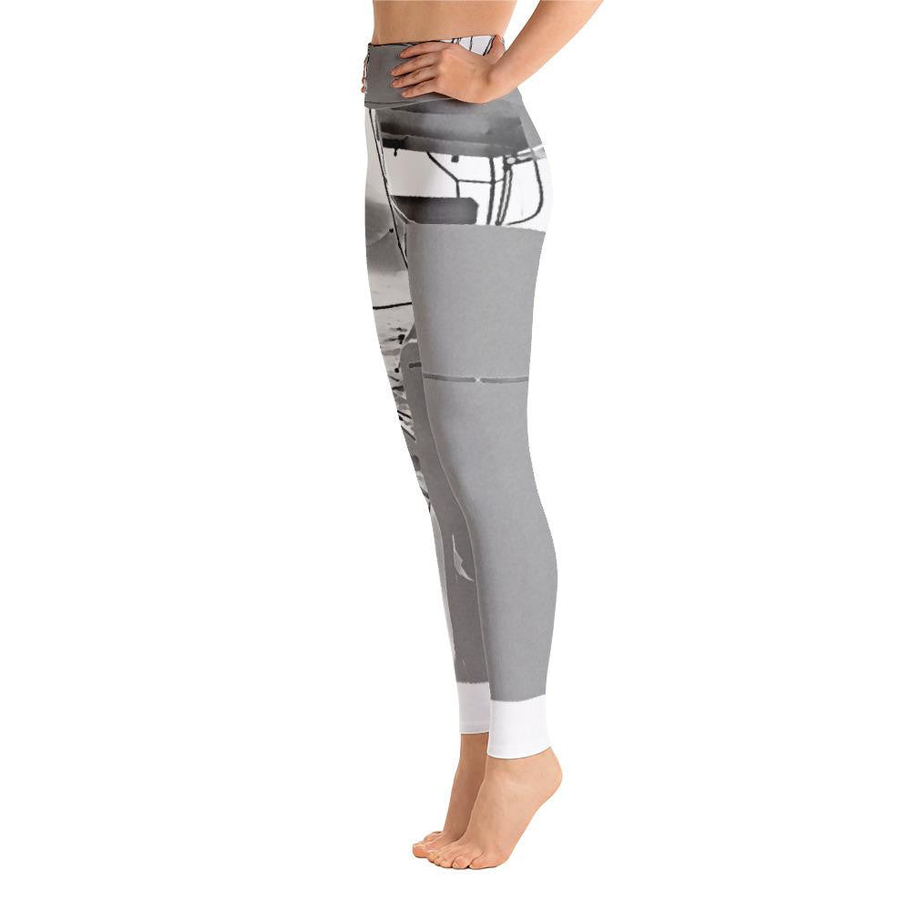 B/W Sunset 1 Yoga Leggings - Bullzeye Ocean Apparel