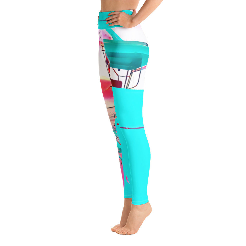 Sunset1 yoga leggings - Bullzeye Ocean Apparel